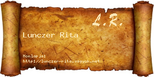 Lunczer Rita névjegykártya